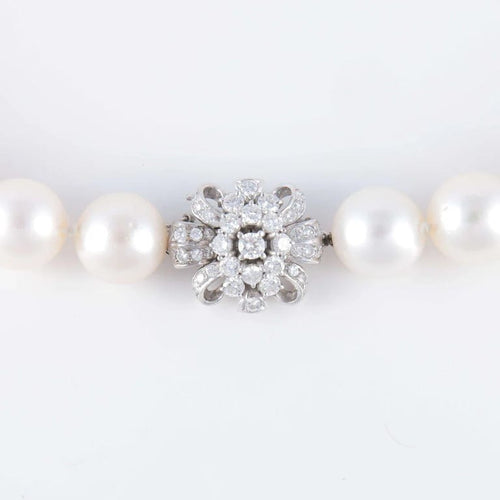 Collier Collier de perles des mers du Sud en or blanc 18 ct et diamants 58 Facettes 1
