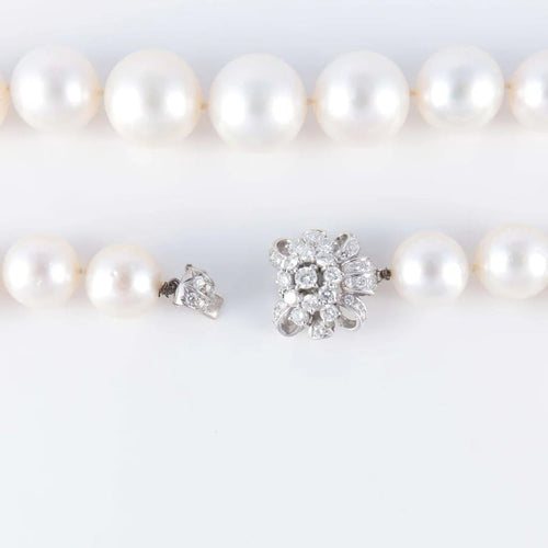 Collier Collier de perles des mers du Sud en or blanc 18 ct et diamants 58 Facettes 1