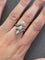 Bague 54 Bague marquise trilogie en or gris 18k avec diamants, saphir et rubis 58 Facettes