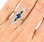 Bague 54 Bague marquise en or jaune et or blanc 18 carats, saphirs et diamants 58 Facettes