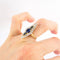 Bague 54 Bague marquise en or jaune et or blanc 18 carats, saphirs et diamants 58 Facettes