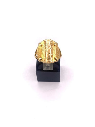 Bague 58 Bague Napoléon III - Pièce 20 francs en or jaune 58 Facettes BAGUE 20 F COURB