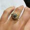 Bague 50 Bague ancienne sertie de diamants en or jaune 18K et platine 58 Facettes 4180