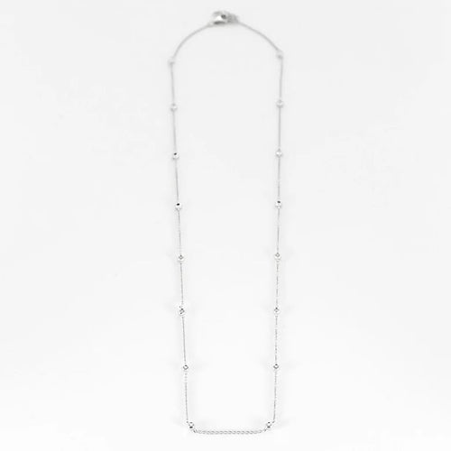 Collier 52cm Chaîne - Collier en or blanc 18 carats et 16 diamants 58 Facettes 58_f68