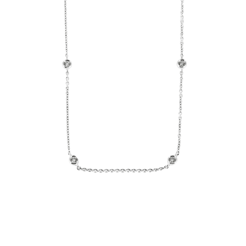 Collier 52cm Chaîne - Collier en or blanc 18 carats et 16 diamants 58 Facettes 58_f68