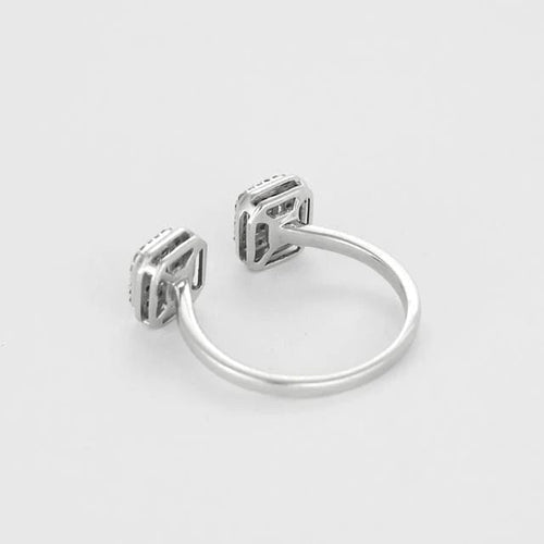 Bague 57 Bague sertie de diamants en or blanc 18 carats 58 Facettes 58_f55