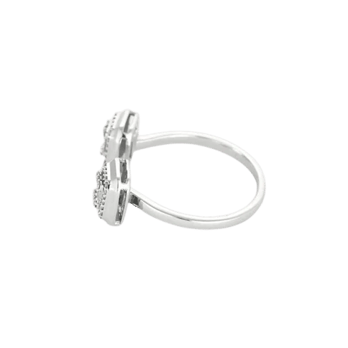 Bague 57 Bague sertie de diamants en or blanc 18 carats 58 Facettes 58_f55