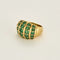 Bague 53 Bague sertie d’émeraudes en or jaune 18 carats 58 Facettes 2037