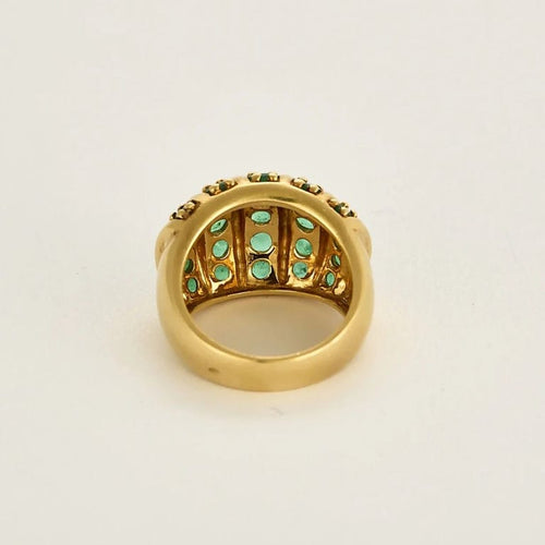 Bague 53 Bague sertie d’émeraudes en or jaune 18 carats 58 Facettes 2037