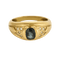 Bague 53 1/2 Bague en or jaune 18 carats sertie d’un saphir et de diamants 58 Facettes 238