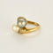 Bague 53 Bague toi et moi en or jaune 18 carats, perles et diamants 58 Facettes 237