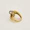 Bague 53 Bague toi et moi en or jaune 18 carats, perles et diamants 58 Facettes 237