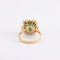 Bague 53 Bague en or jaune 18 K avec émeraude et diamants 58 Facettes