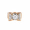 Bague 52.5 Bague tank en or jaune 18 ct et platine, diamants 58 Facettes 1