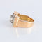 Bague 52.5 Bague tank en or jaune 18 ct et platine, diamants 58 Facettes 1