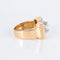 Bague 52.5 Bague tank en or jaune 18 ct et platine, diamants 58 Facettes 1