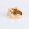 Bague 52.5 Bague tank en or jaune 18 ct et platine, diamants 58 Facettes 1