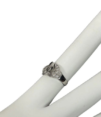 Bague 51 Dinh Van Menottes R12 - Bague en or blanc 18 carats et diamants 58 Facettes