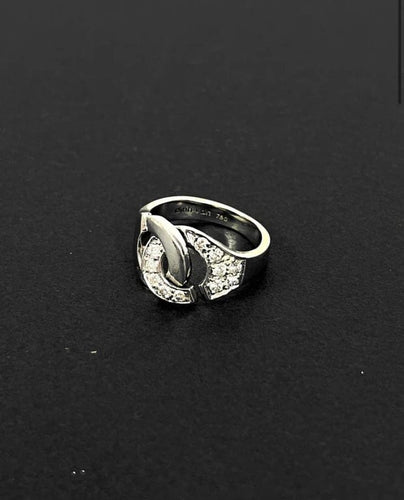 Bague 51 Dinh Van Menottes R12 - Bague en or blanc 18 carats et diamants 58 Facettes