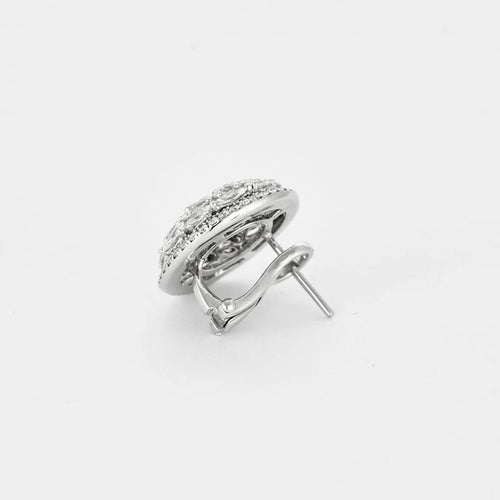 Boucles d'oreilles Messika - Boucles d’oreilles rondes pavées en or blanc et diamants 58 Facettes