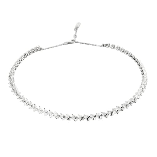 Collier Messika - Collier rivière en or blanc et diamants 58 Facettes