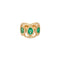 Bague 53 Livia - Bague en or rose 18 carats, diamants et émeraudes 58 Facettes