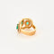 Bague 53 Livia - Bague en or rose 18 carats, diamants et émeraudes 58 Facettes