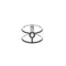 Bague 51 Messika Glam'Azone - Bague 2 rangs en or blanc 18 carats et diamants noirs 58 Facettes