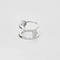 Bague 51 Messika Glam'Azone - Bague 2 rangs en or blanc 18 carats et diamants noirs 58 Facettes