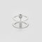Bague 51 Messika Glam'Azone - Bague 2 rangs en or blanc 18 carats et diamants noirs 58 Facettes