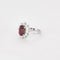 Bague 53 Bague marguerite en or blanc 18 carats avec rubis et diamants 58 Facettes