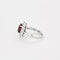Bague 53 Bague marguerite en or blanc 18 carats avec rubis et diamants 58 Facettes