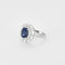 Bague 54 Bague marguerite en or blanc 18 carats avec saphir et diamants 58 Facettes
