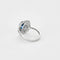 Bague 54 Bague marguerite en or blanc 18 carats avec saphir et diamants 58 Facettes