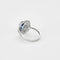 Bague 54 Bague marguerite en or blanc 18 carats avec saphir et diamants 58 Facettes