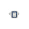 Bague 54 Bague en or blanc 18 carats avec saphirs et diamants 58 Facettes