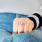 Bague 54 Bague en or blanc 18 carats avec saphirs et diamants 58 Facettes