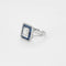 Bague 54 Bague en or blanc 18 carats avec saphirs et diamants 58 Facettes