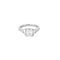 Bague 52 Bague en or blanc 18 carats avec diamants taille émeraude et triangles 58 Facettes