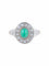 Bague 52 Bague émeraude cabochon et diamants en or jaune et or blanc 750 58 Facettes