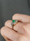 Bague 52 Bague émeraude cabochon et diamants en or jaune et or blanc 750 58 Facettes