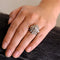 Bague 53 Bague dôme en platine à diamants taille brillant 58 Facettes