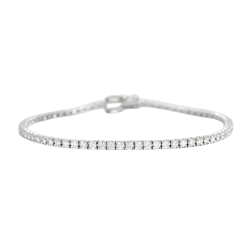 Bracelet Bracelet rivière (tennis) en or blanc 18 carats et diamants 58 Facettes