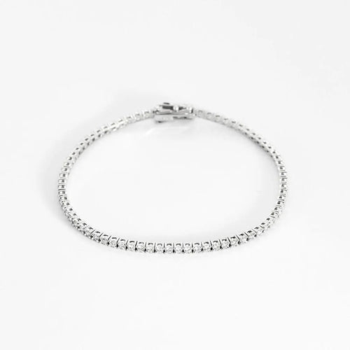 Bracelet Bracelet rivière en or blanc 18 carats et diamants naturels 58 Facettes