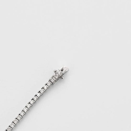 Bracelet Bracelet rivière en or blanc 18 carats et diamants naturels 58 Facettes
