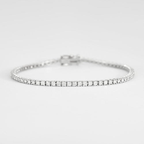 Bracelet Bracelet rivière en or blanc 18 carats et diamants naturels 58 Facettes