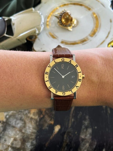 Montre Bulgari Bulgari-Bulgari - Montre BB-33 SGL en or 18 carats et acier 58 Facettes