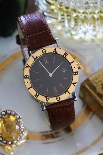 Montre Bulgari Bulgari-Bulgari - Montre BB-33 SGL en or 18 carats et acier 58 Facettes