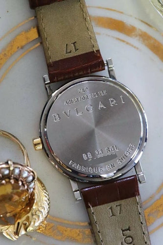 Montre Bulgari Bulgari-Bulgari - Montre BB-33 SGL en or 18 carats et acier 58 Facettes