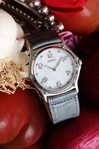 Montre Ebel - Montre vintage à cadran nacre blanche quartz 58 Facettes